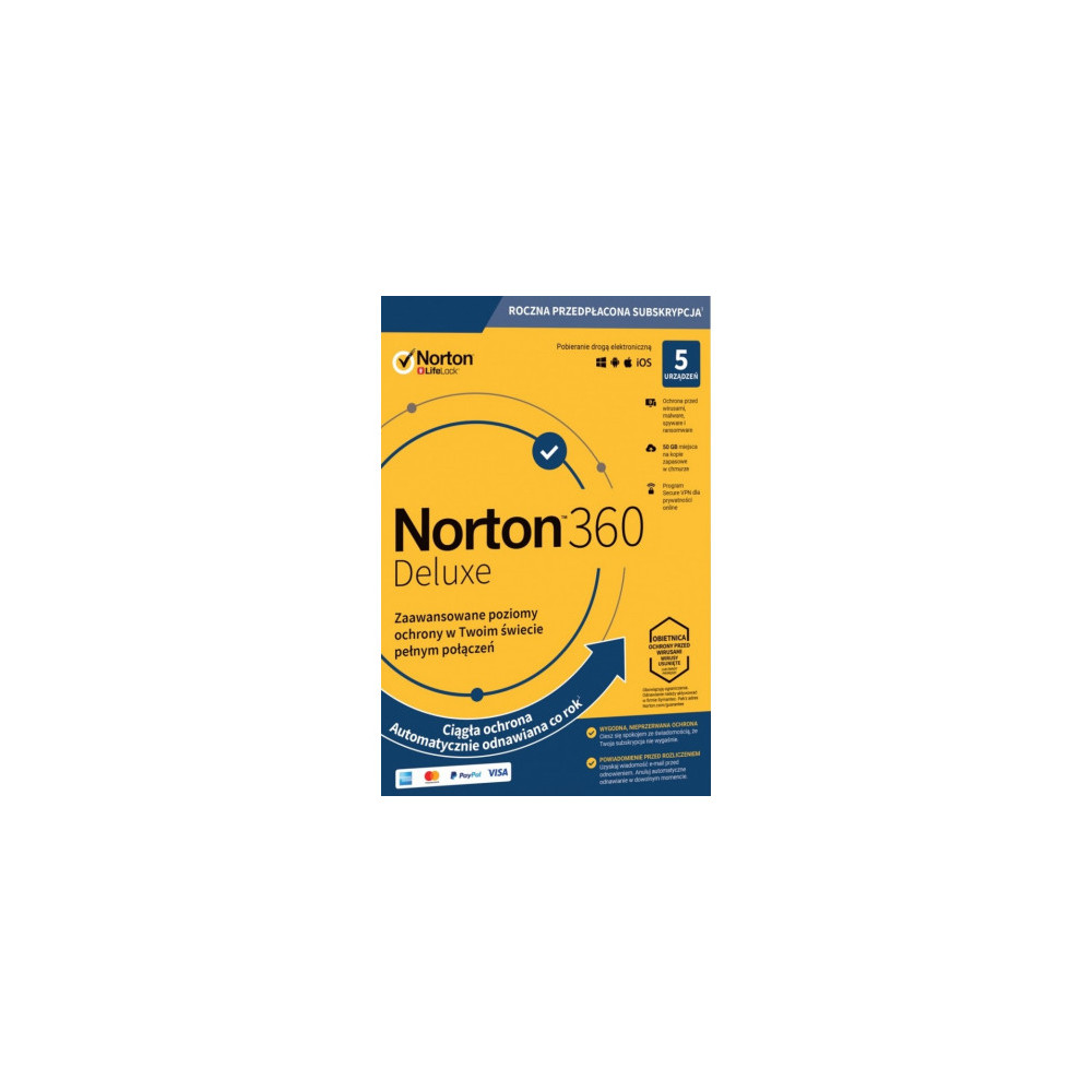 NORTON 360 DELUXE 5 PC 1 ROK